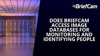 Does BriefCam access image databases for monitoring and identifying people