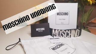 MOSCHINO BELT  Unboxing Moschino Black & Sliver Belt