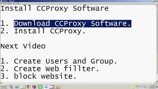 Install CCProxy Software part 1