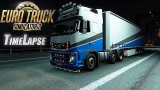 Euro Truck Simulator 2 Timelapse TruckersMP Germany - Great Britain - France Volvo FH16 540