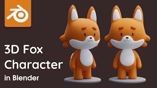3D Fox Character Modeling  Blender Tutorial for Beginners RealTime