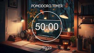 5010 Pomodoro Timer  6-Hours Study With Me - Chill Beats to Study  Work to  Focus Station