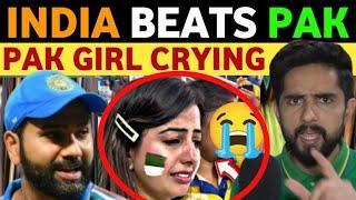 INDIA BEATS PAK PAKISTANI PUBLIC REACTION GIRLS VIRAL VIDEO ON SOCIAL MEDIA TODAY WORLD CUP MATCH