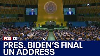 President Biden makes final U.N. address  FOX 13 Seattle