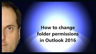 How to change folder permissions in Outlook 2016