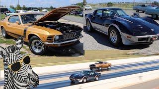 1970 Mustang Boss 302 vs 1978 Corvette special edition  Pure Stock Drag Race