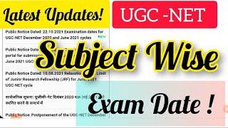 UGC NET Subject Wise Exam Date 2021  Ugc net 2021Ugc net 2021 Admit Card  Ugc Net 2021 Exam Date