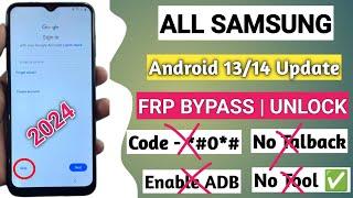 WITHOUT PC 2024 All Samsung Android 1314 FRP Bypass  After Reset Google Account Bypass New Method