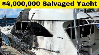 Miami SALVAGE Auction  Money To Be Made? 76 Sportfish Full Tour