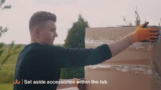 Deluxe Fibreglass Wood-Fired Hot Tub Unboxing - Royal Tubs