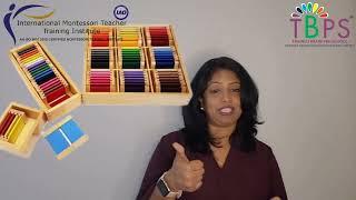 Montessori Sensorial Materials  Teacher Training  Divya Madhukar  IMTTI  TBPS  Trainedbrain