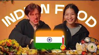 FIRST TIME TRYING INDIAN FOOD  ASMR MUKBANG