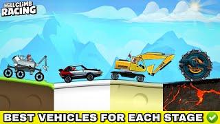 Hill Climb Racing  Best Vehicle For Each Stage