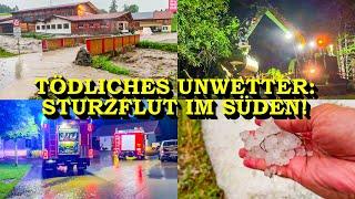 +++ TÖDLICHES UNWETTER STURZFLUT & HEFTIGES GEWITTER IM ALLGÄU +++ FEUERWEHR IM DAUEREINSATZ