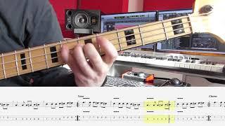 Muse - Thought Contagion Bass Cover Play Along  Tutorial  Score  Tab