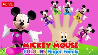  LIVE MICKEY Colours FINGER FAMILY - Nursery Rhymes & Kids Songs