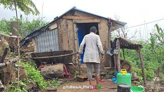 Nepali Mountain Village Beautiful Life Best Himalayan Village Life in Rainy Time  VillageLifeNepal