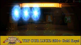 Try Our Luck 200+ Golden Chest Keys  Rise Of Kingdoms