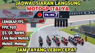 Jadwal MotoGP italia 2023 Hari ini  Siaran Langsung MotoGP italia 2023 live Trans7 Hari ini