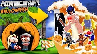 BAZA VS TSUNAMI HALLOWEEN 2018 - MINECRAFT TSUNAMI CHALLENGE  Vito VS Bella