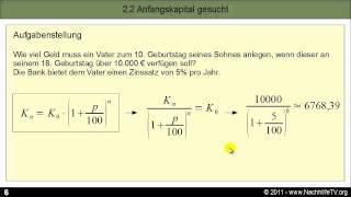 Zinseszinsrechnung für Anfänger