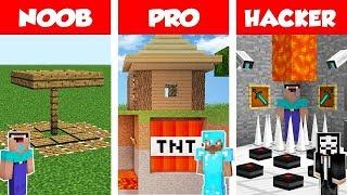 Minecraft NOOB vs PRO vs HACKER Secret Trap Base Battle in Minecraft  Animation