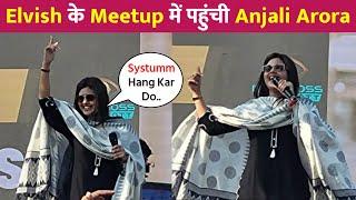 Anjali Arora At Elvish Yadav Meetup For Support Lovekesh Kataria Bigg Boss OTT 3