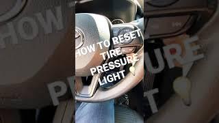 HOW TO RESET TIRE PRESSURE ON A 2019 - 2024 TOYOTA RAV4