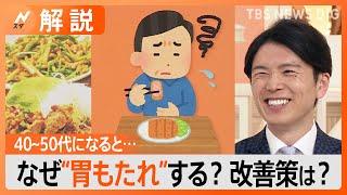 「昔ほど食べられない」40～50代が「胃もたれ」にならないためには？【Nスタ解説】｜TBS NEWS DIG