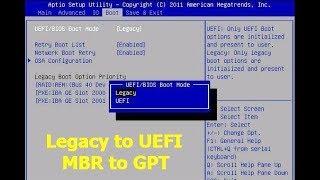 How to Convert Legacy to UEFI & MBR to GPT in Windows 1087
