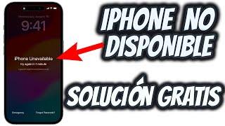 iPhone No Disponible Desactivado  Solución Gratis Paso a Paso 2024