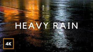 HEAVY RAIN at Night 10 Hours for Sleeping Relax Study insomnia Reduce Stress. Heavy Rain Sounds