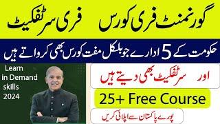 Government Of Pakistan Free Courses Online with Certificates 2024  Free online training in Pakistan