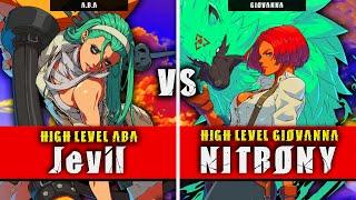GGST  Jevil ABA VS NITRONY Giovanna  Guilty Gear Strive High level gameplay