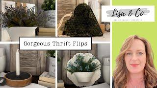 Four Gorgeous & Budget Friendly Thrift Flips  Thrifted Decor  Lisa & Company