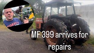 MF 399 arrives for repairs