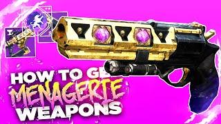 Destiny 2  How To Get All NEW Menagerie Weapons & Rune Combos w Masterworks Menagerie Guide