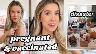 I GOT THE VACCINE + my house is a disaster 15w pregnant  leighannvlogs