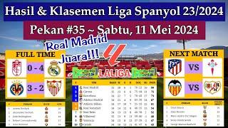 Hasil Liga Spanyol Tadi Malam - Granada vs Real Madrid - Klasemen La Liga 2024 Pekan 35