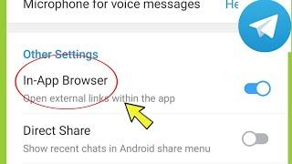 Telegram  In-App Browser Setting