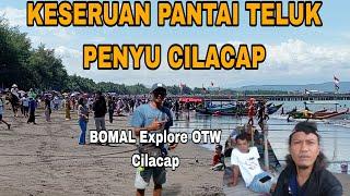 LEBARAN⁉️PANTAI TELUK PENYU KEDATANGAN WISATAWAN BANJARNEGARA🫣