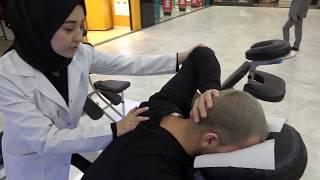 ASMR Female Chair Massage  Back Massage  Face Massage  Body Massage