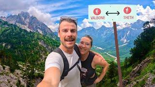 Hiking the Theth to Valbona Trail Albanian Alps  Travel Vlog 