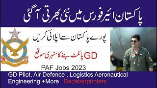 Pakistan Airforce Latest Jobs 2023 PAF Latest Jobs New Jobs in PAF Registration in PAF Apply Now