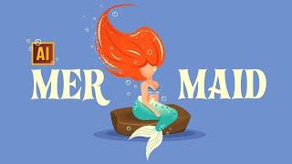 HOW TO DRAW A MERMAID IN ADOBE ILLUSTRATOR