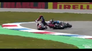 Michael van der Mark huge high side crash at Assen 2023