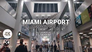 4K 60FPS Miami International AirportMIA - Concourse D - Miami Florida USA  Airport Tour
