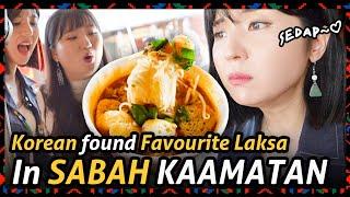 Dasol found her Favourite Laksa │ Korean #Sabah #KAAMATAN V-log Ulat Sagu Fermented Fish and M&G