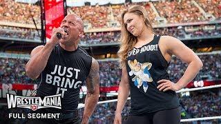 FULL SEGMENT - The Rock and Ronda Rousey confront The Authority WrestleMania 31 WWE Network