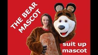 Suiting up Bear mascot costume the new one that Ive just made